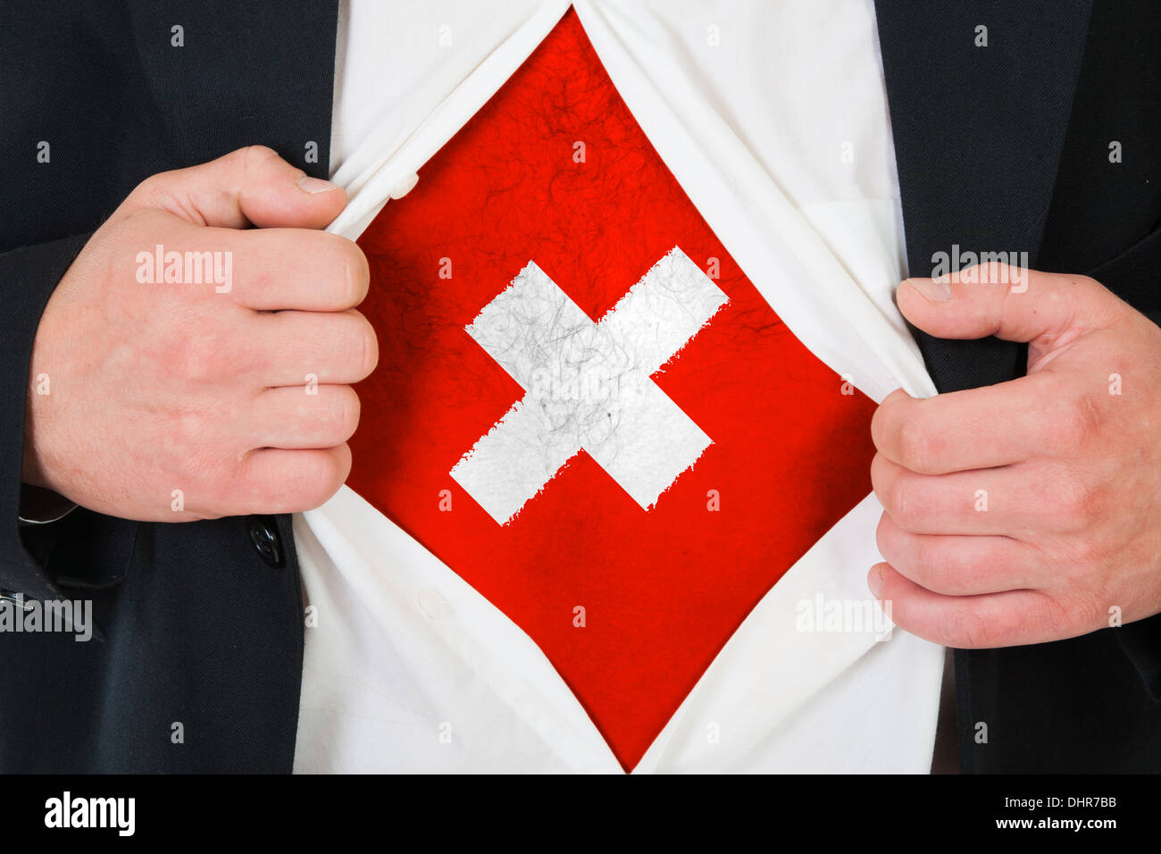Bandiera Svizzera Foto Stock