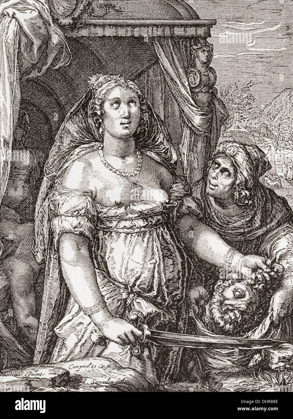 Judith decapitazione il generale assiro Oloferne. Foto Stock