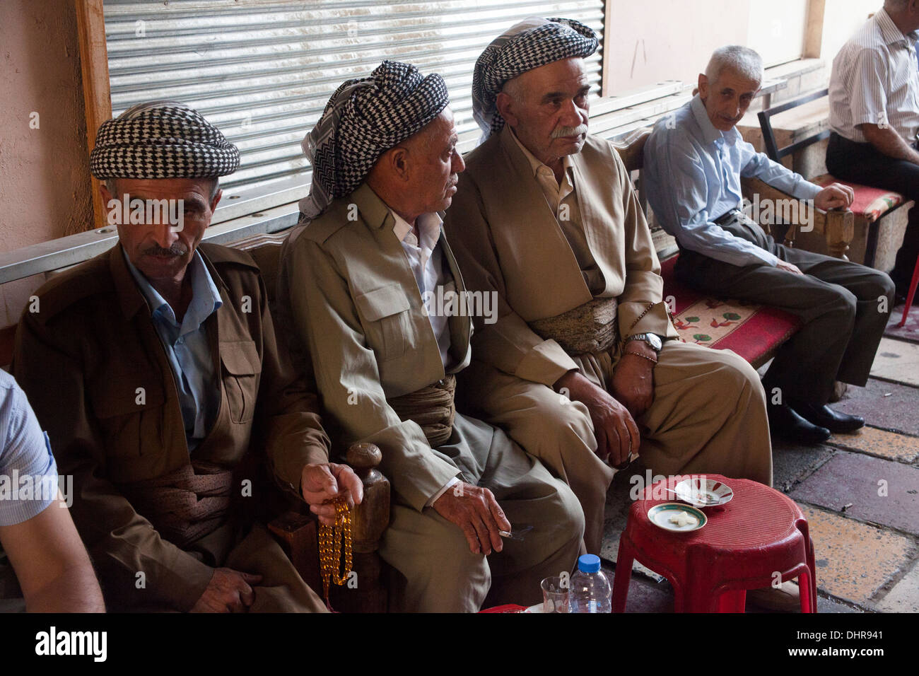 Tea shop in Kurdistan, Duhok, Iraq settentrionale Foto Stock