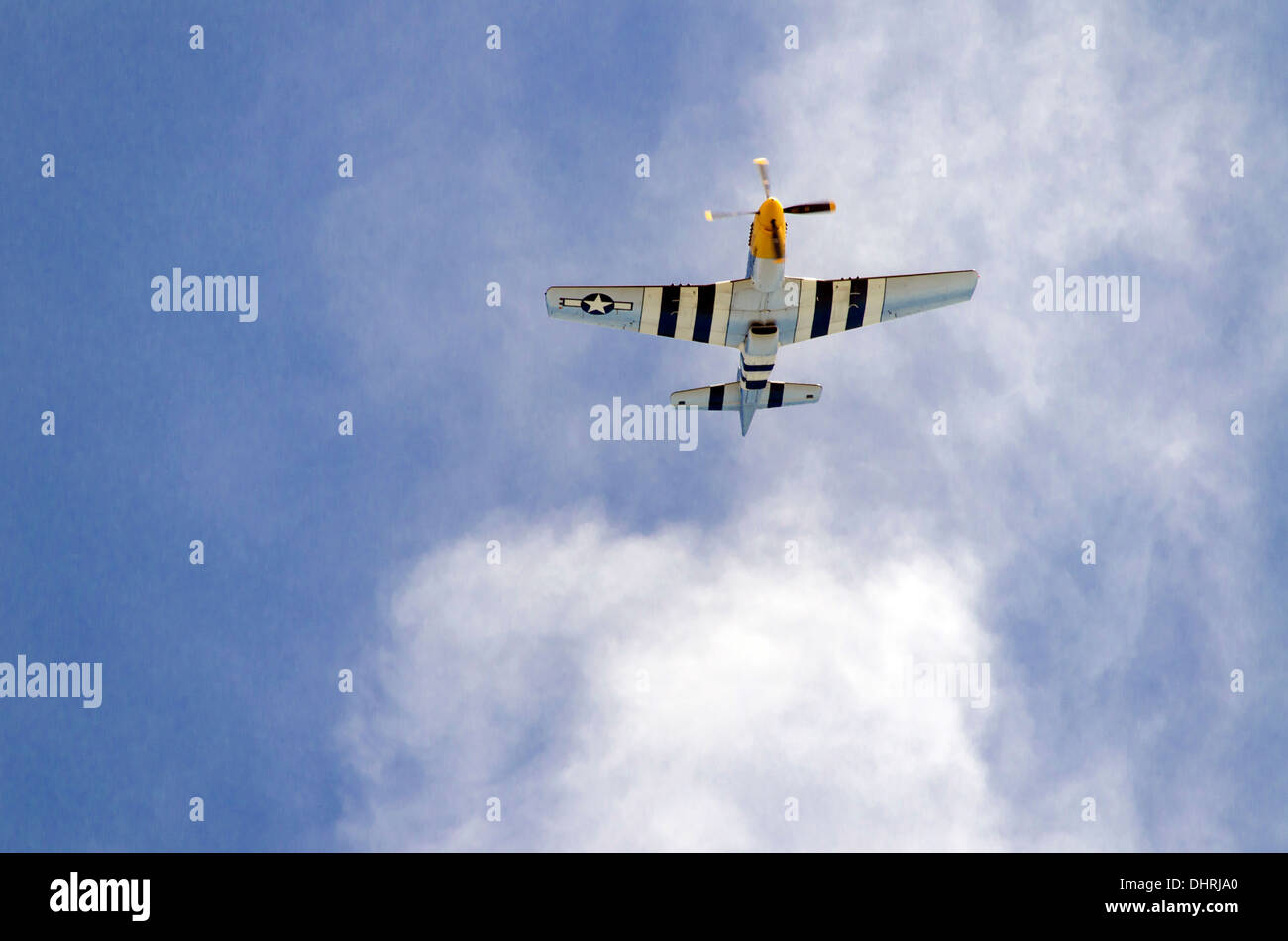 North American P Mustang in volo Foto Stock