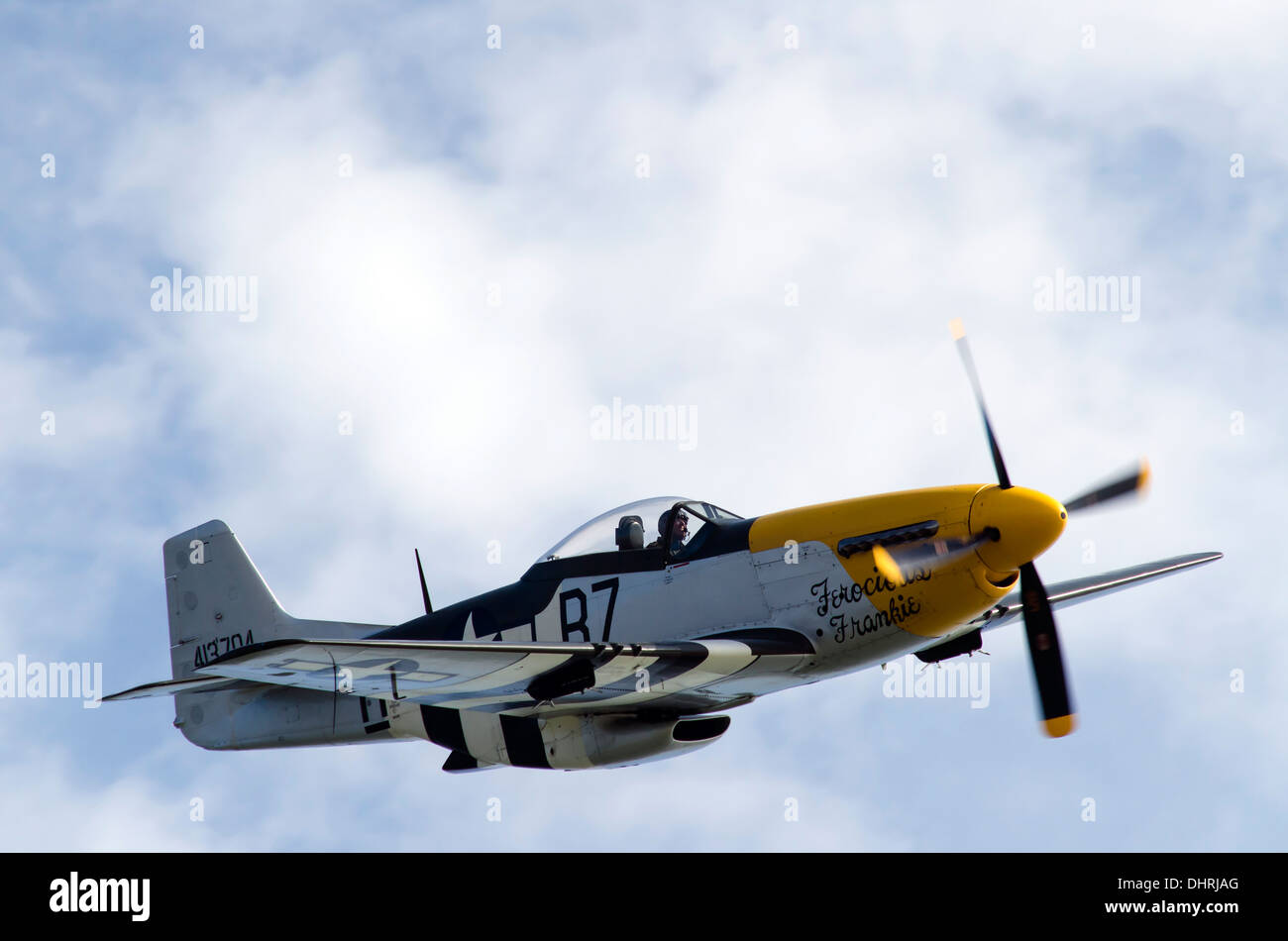 North American P Mustang in volo Foto Stock
