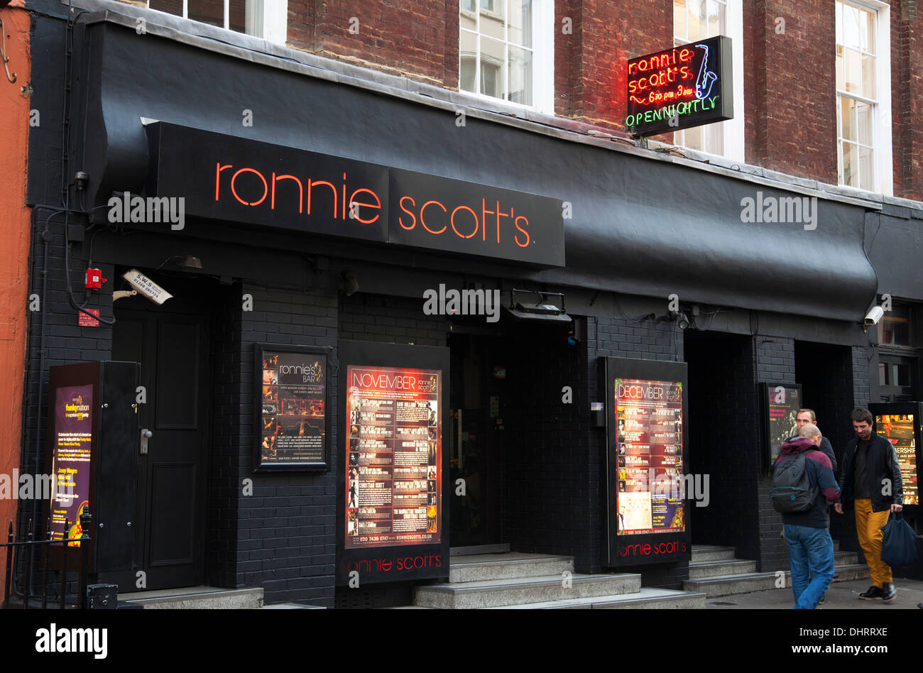 Ronnie Scott's Jazz Club, Frith Street, Soho, Londra. Foto Stock