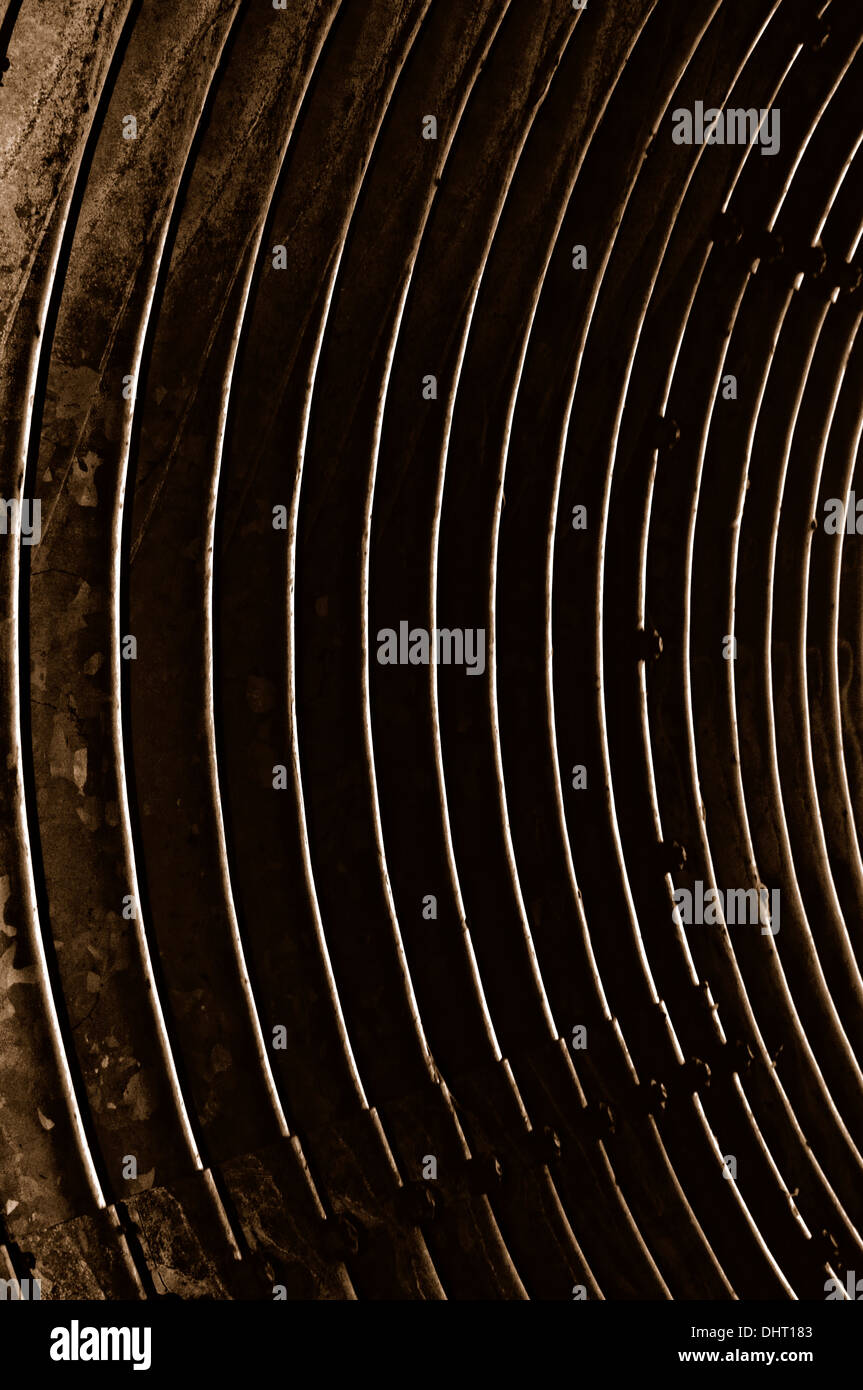 Acciaio verticale sinistro del foglio seppia Foto Stock