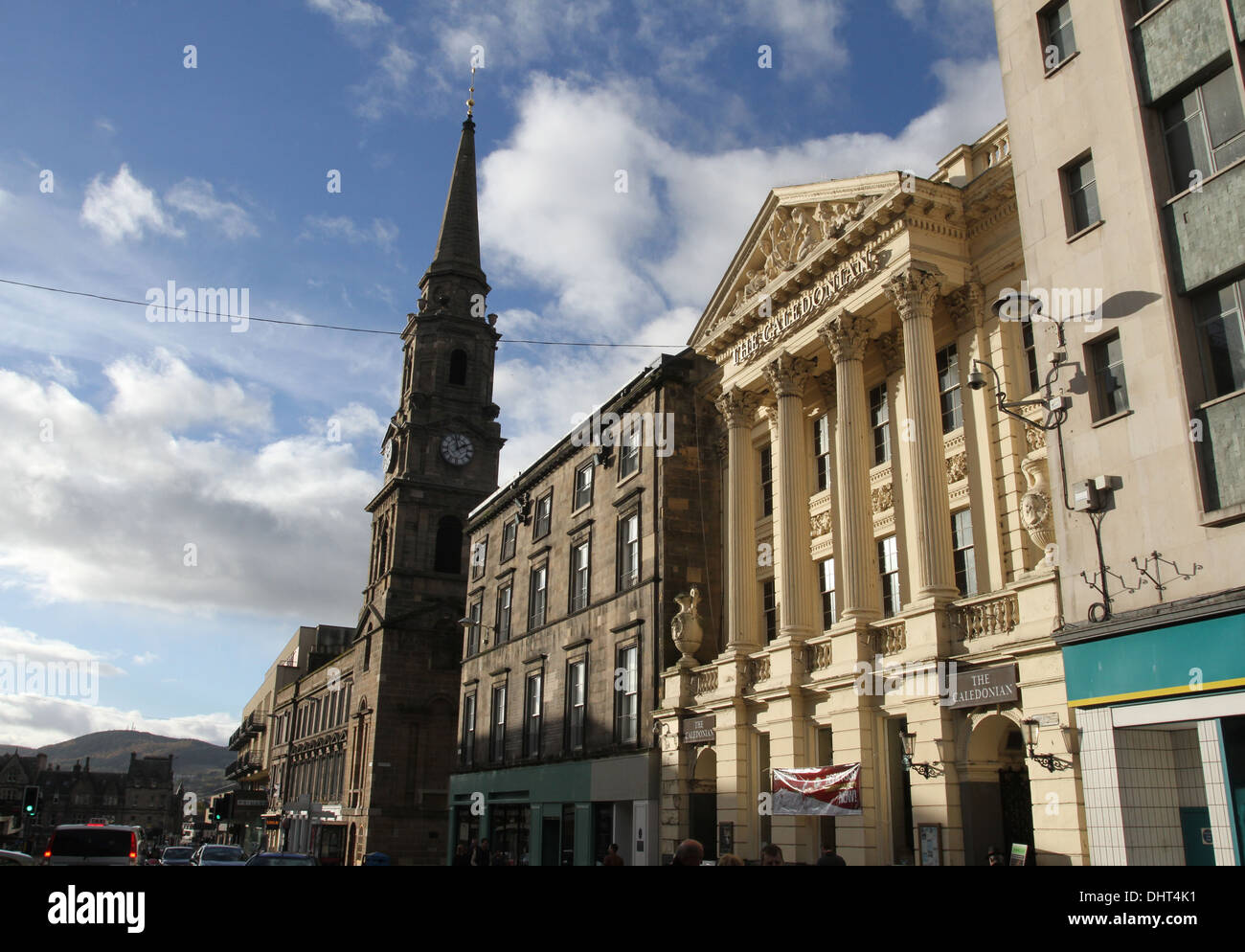 Inverness street scene scozia novembre 2013 Foto Stock