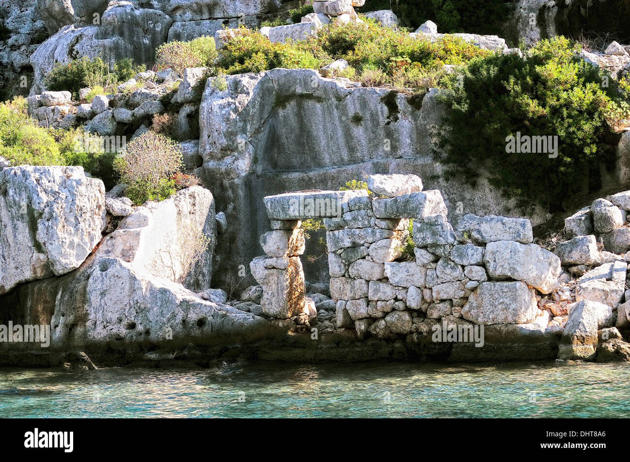 Waterfront Home Kekova Turchia soft Foto Stock