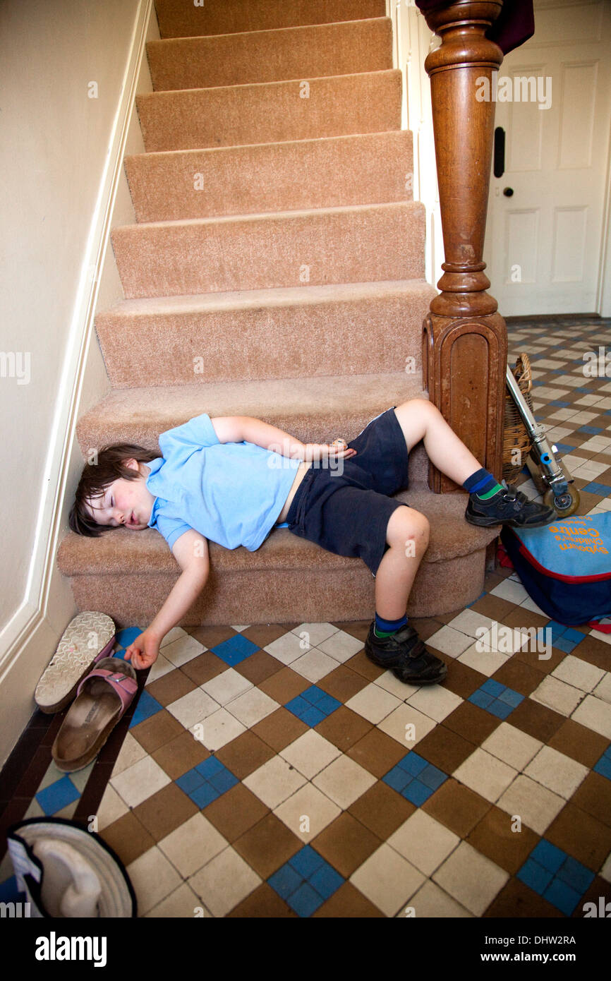 Ragazzo addormentato Foto Stock