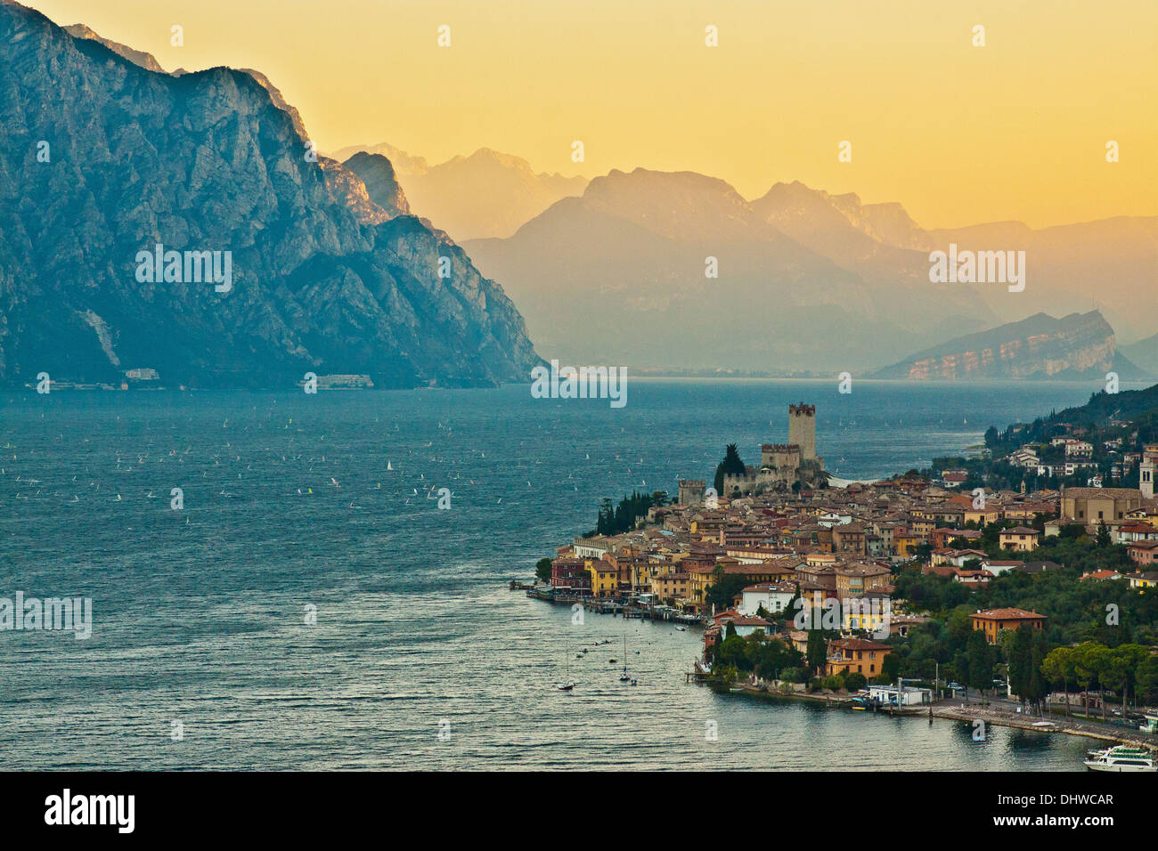 Malcesine sul Lago di Garda Foto Stock