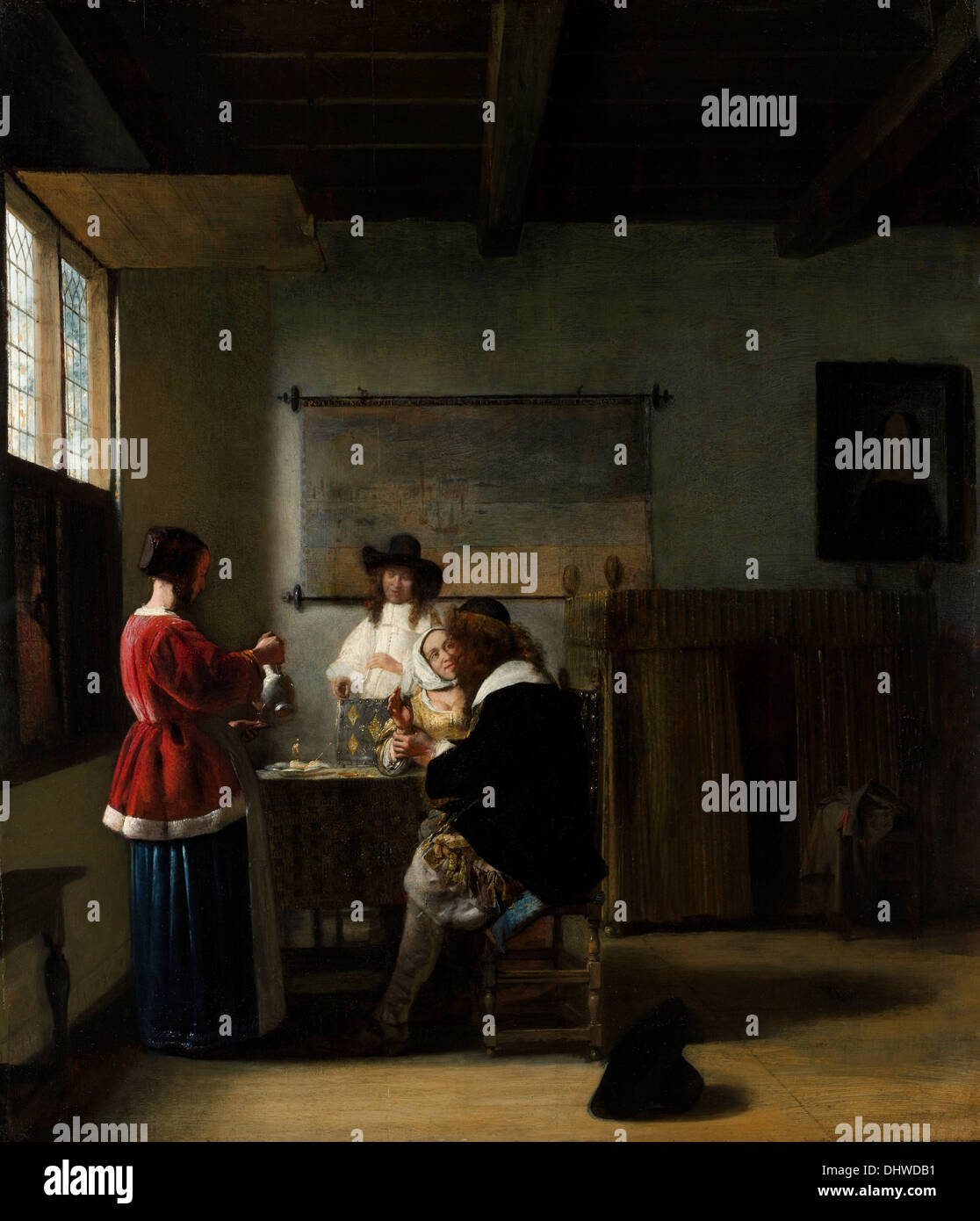 La visita - di Pieter De Hooch, 1657 Foto Stock