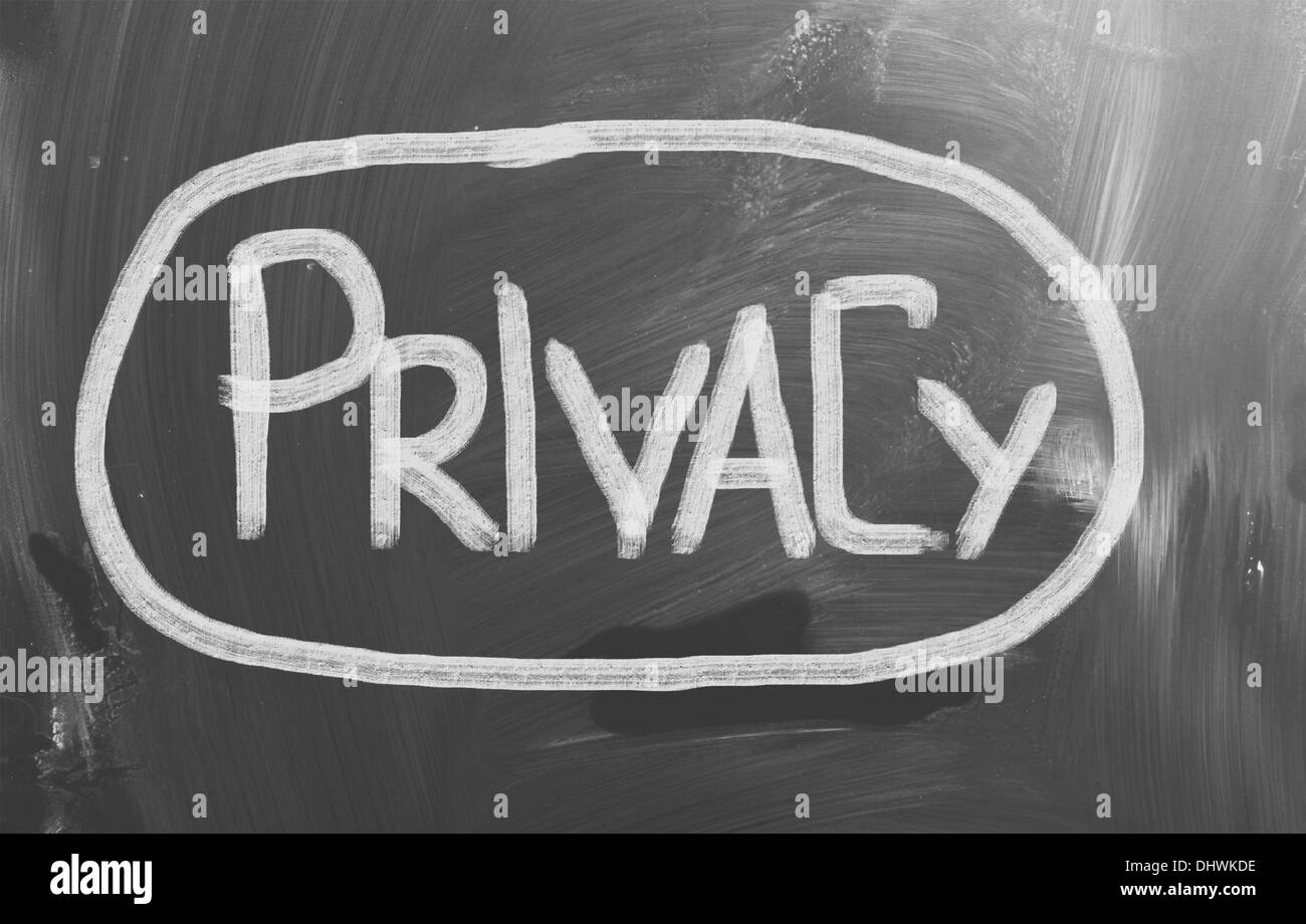 Concetto di privacy Foto Stock