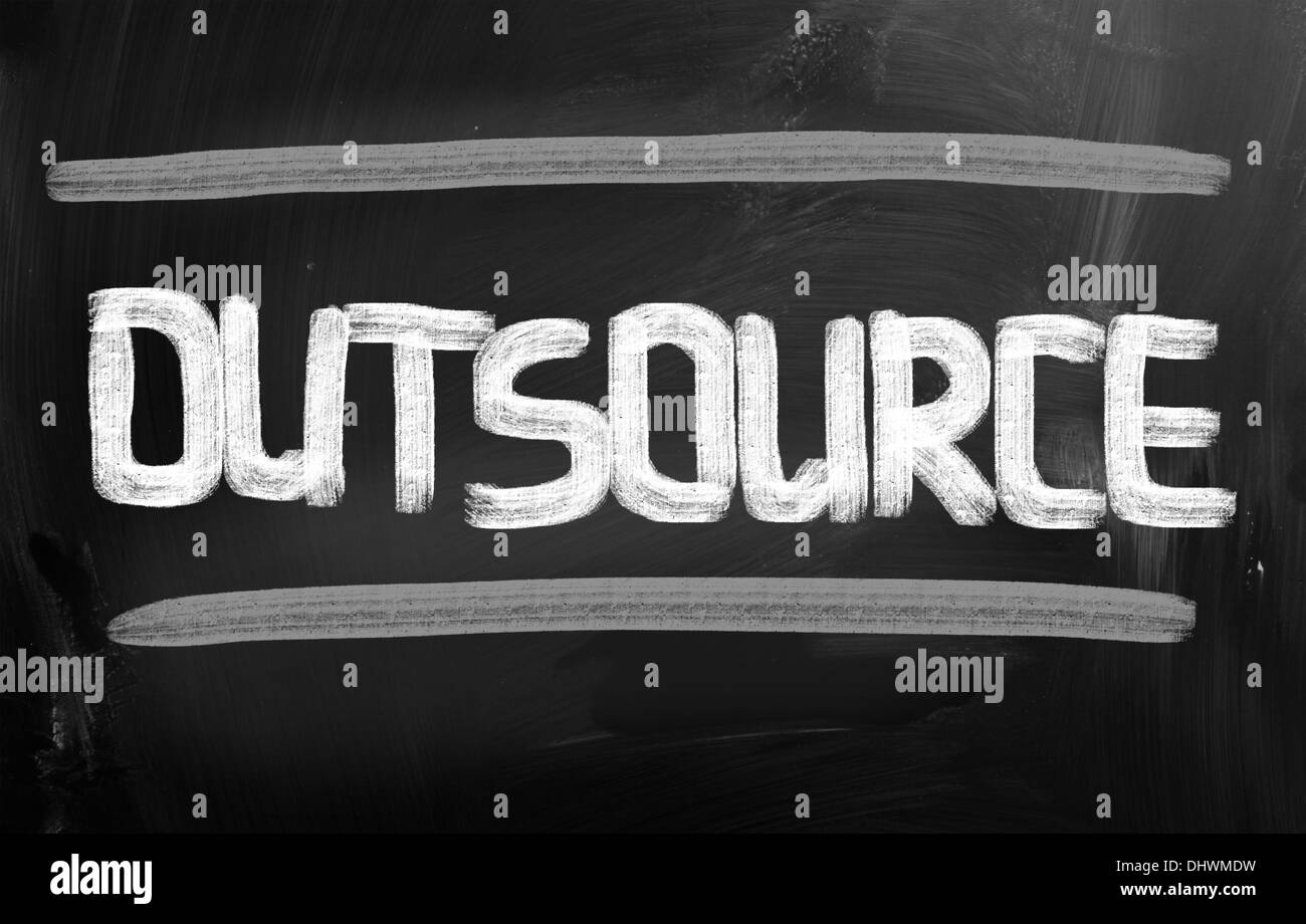 Concetto di outsourcing Foto Stock