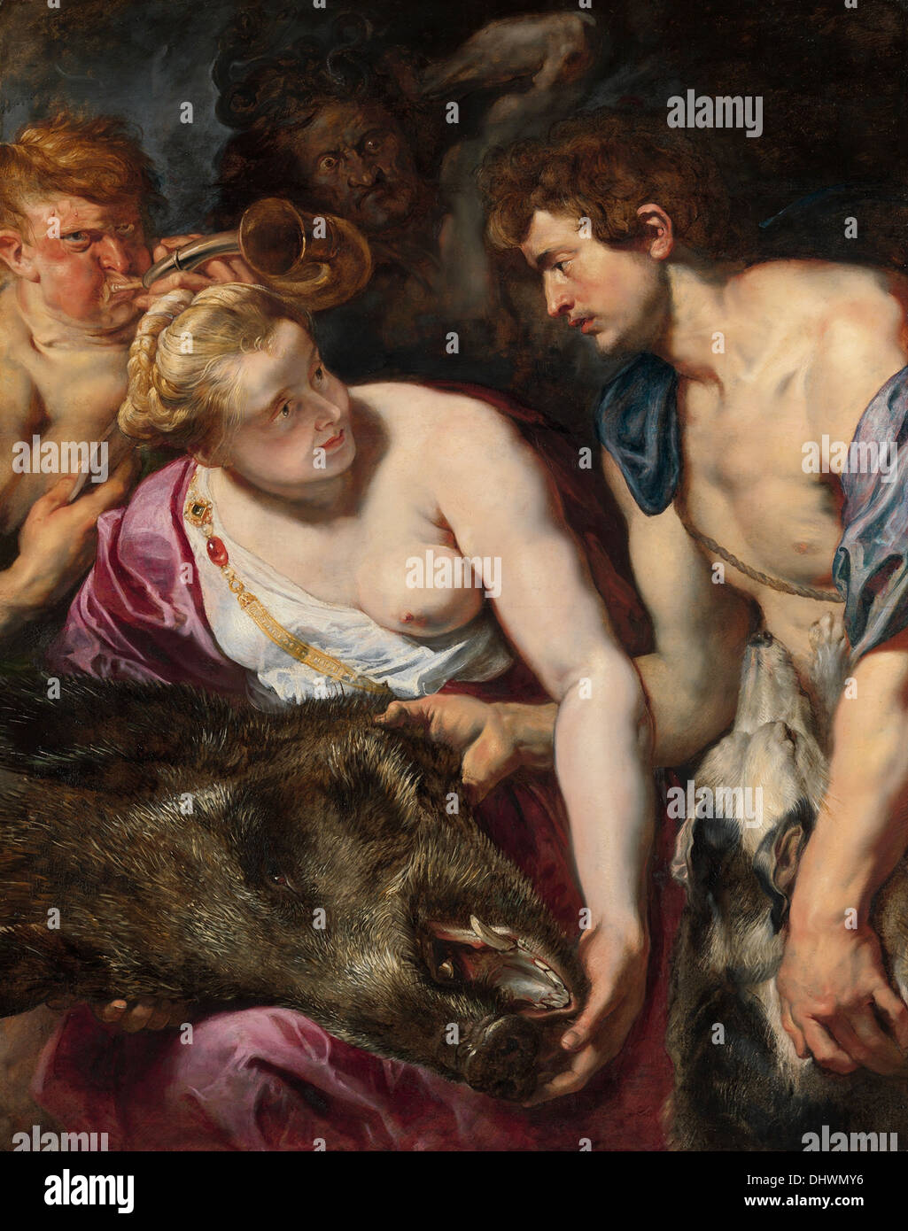 Atalanta e Meleagro - da Peter Paul Rubens, 1616 Foto Stock