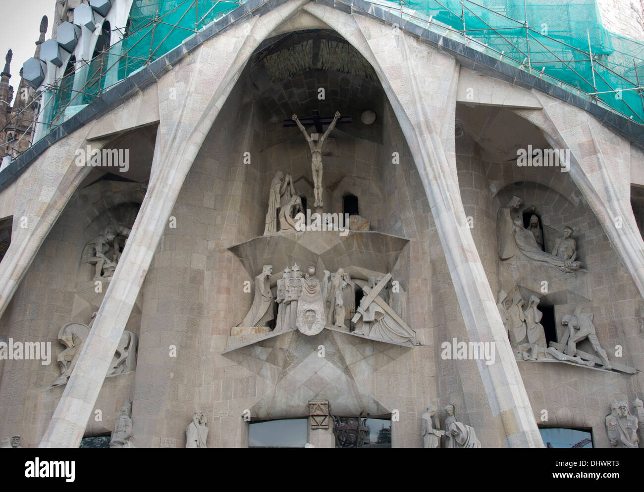 Sagrade Familia a Barcellona realizzata da Antonio Gaudi Foto Stock