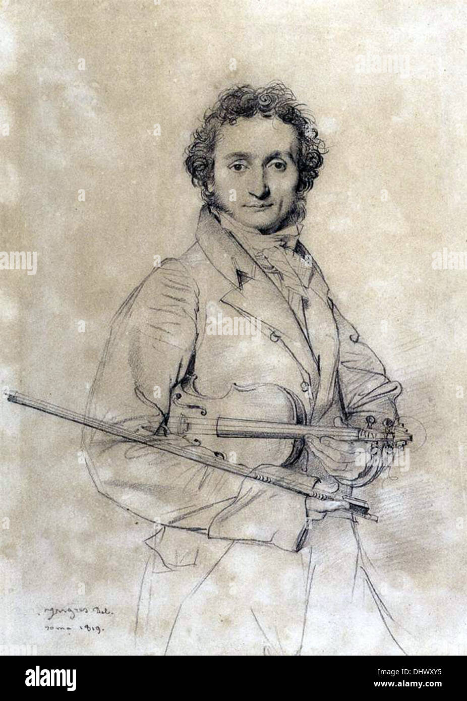 Niccolò Paganini, Italiano violinista e compositore. Foto Stock