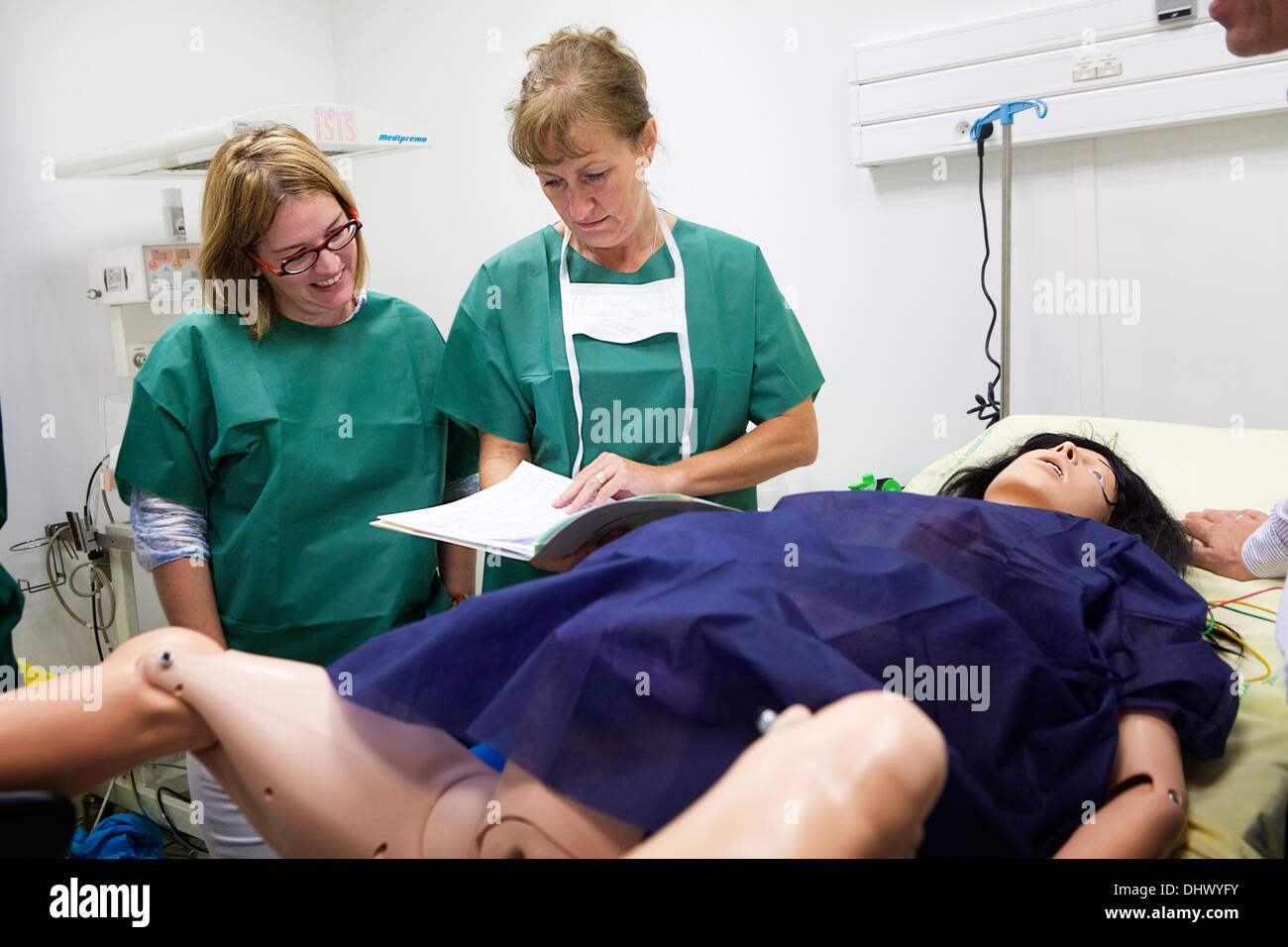 Simulazione del manichino Foto Stock