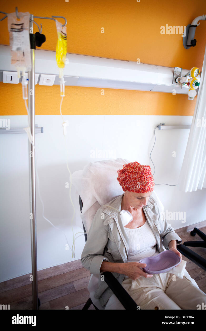 La chemioterapia ambulatoriale Foto Stock