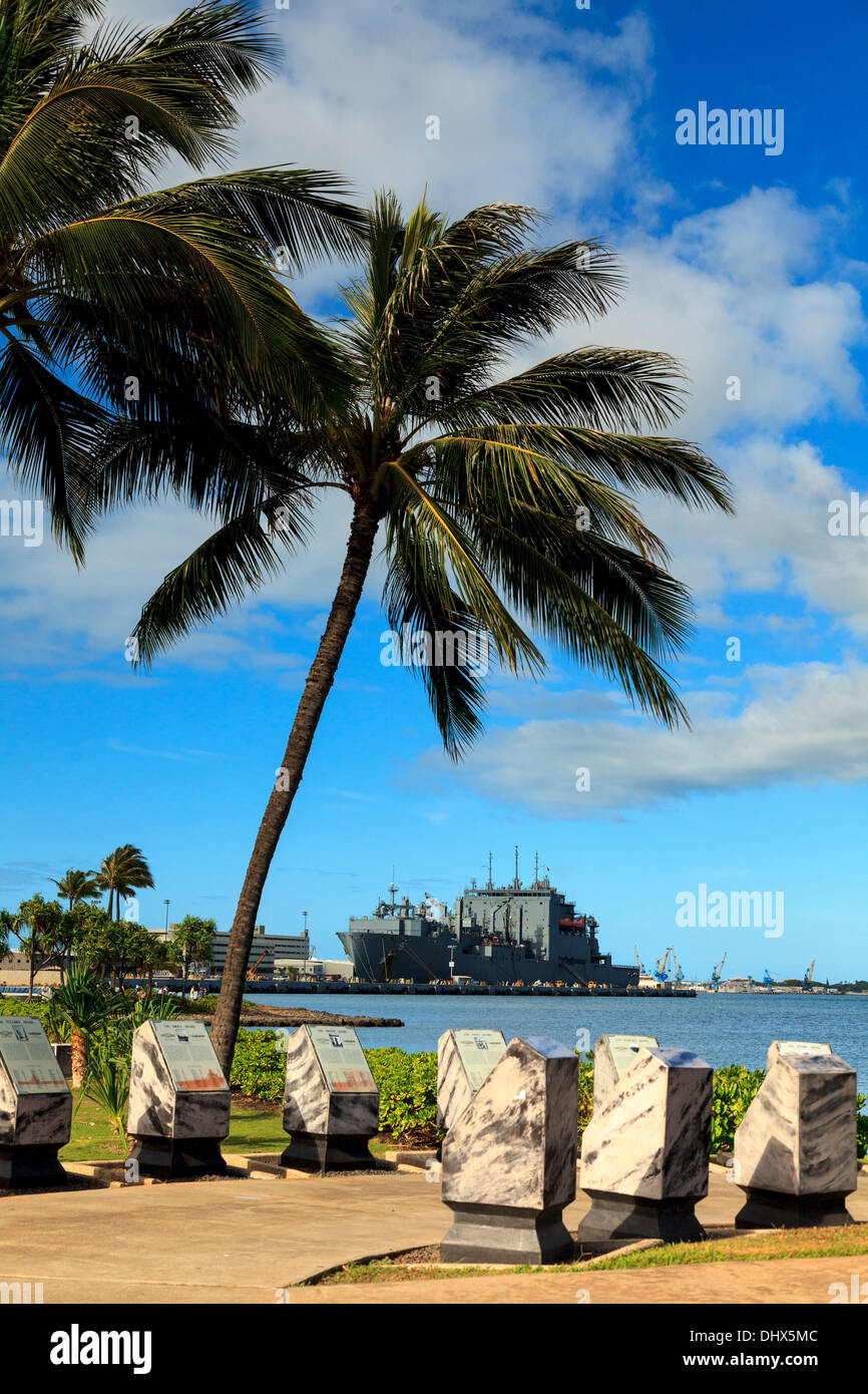 Stati Uniti d'America, Hawaii, Oahu, Pearl Harbor monumento nazionale Foto Stock