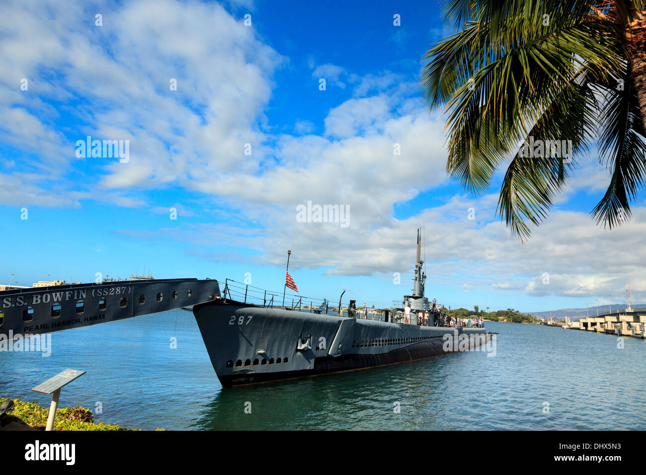 Stati Uniti d'America, Hawaii, Oahu, Pearl Harbor monumento nazionale, USS Bowfin Submarine Foto Stock