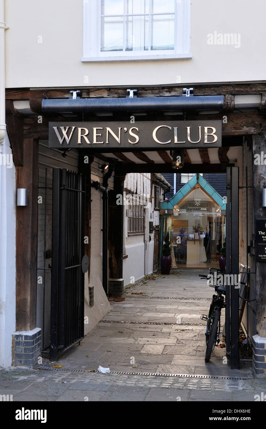 Ingresso Sir Christopher Wren's Club Royal Borough of Windsor, Regno Unito Foto Stock
