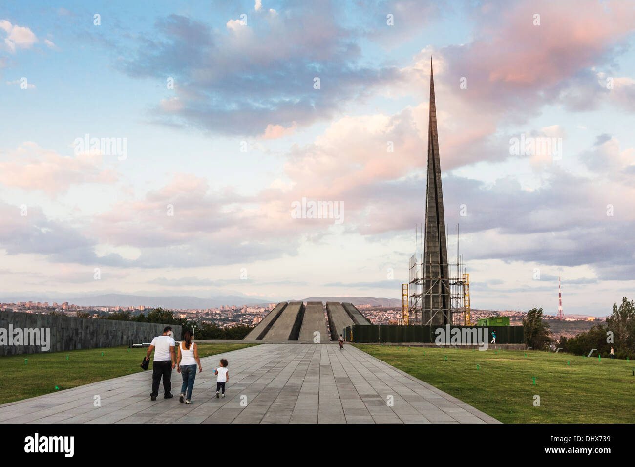 Tsitsernakaberd monumento in memoria del genocidio armeno, Yerevan, Armenia Foto Stock