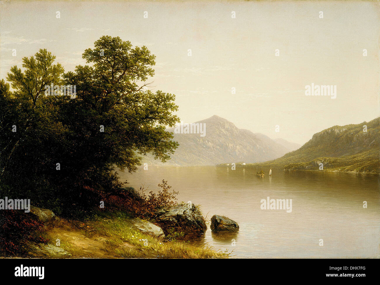 Lake George - da John William Casilear, 1857, Hudson River School Foto  stock - Alamy
