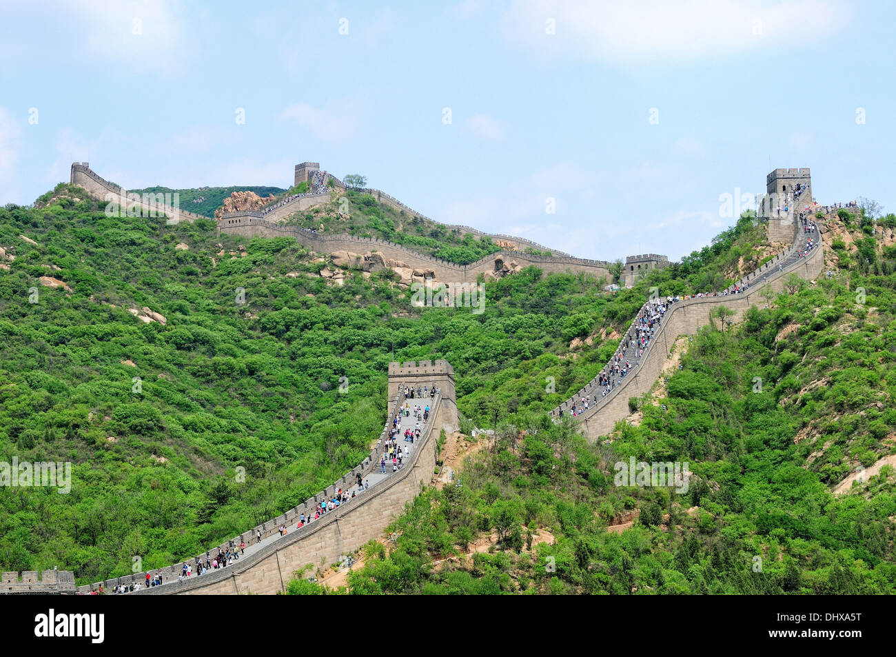 Grande Muraglia vicino Pechino CINA Foto Stock