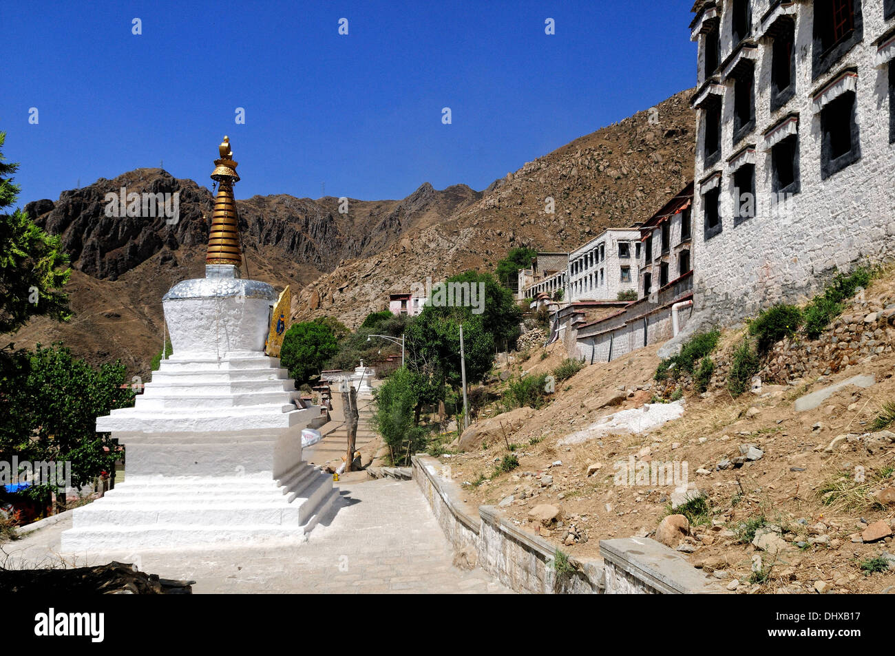 Stupa a Drep Foto Stock