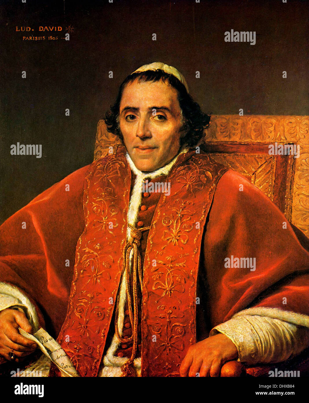 Papa Pio VII - da Jacques-Louis David, 1805 Foto Stock