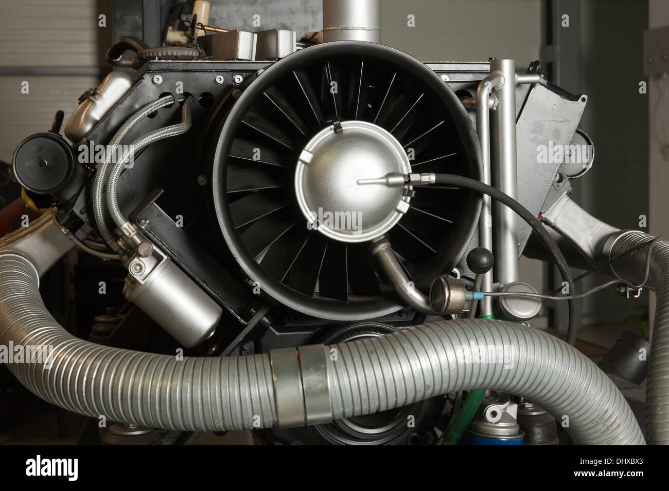 Immagine ravvicinata del motore turbo diesel Foto Stock