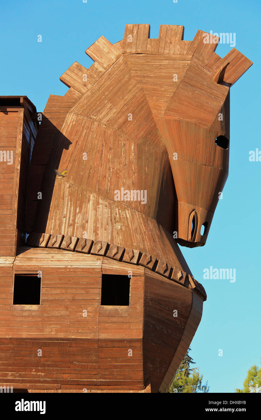 La Turchia Troy il cavallo di legno Foto Stock