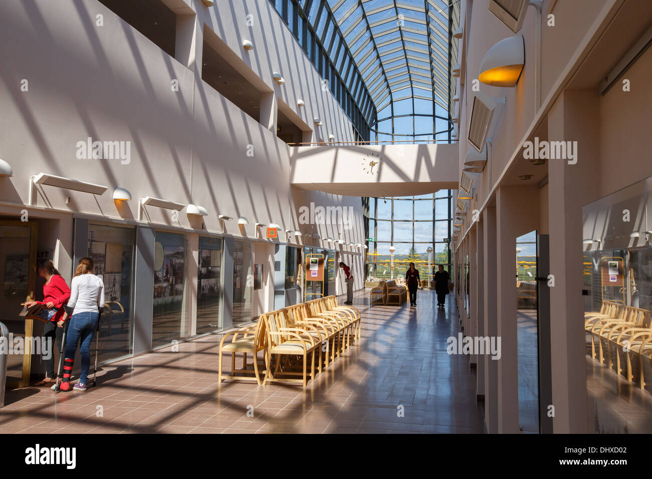 Interno dell'edificio Arktikum, una manifestazione pubblica istituzione a Rovaniemi per tutto ciò che riguarda l'estremo nord. Foto Stock