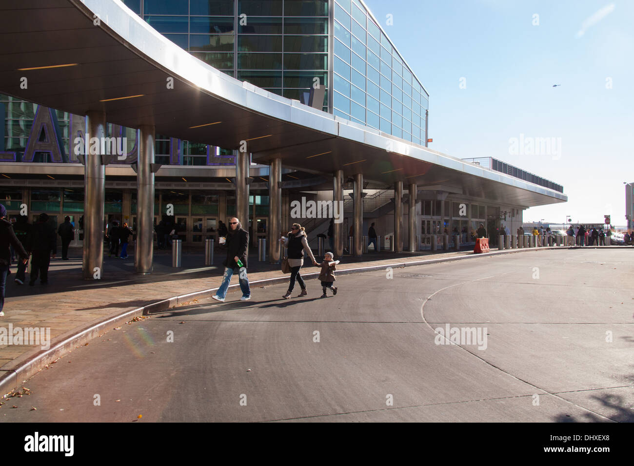 La Staten Island Ferry Terminal, Manhattan, New York City, Stati Uniti d'America. Foto Stock