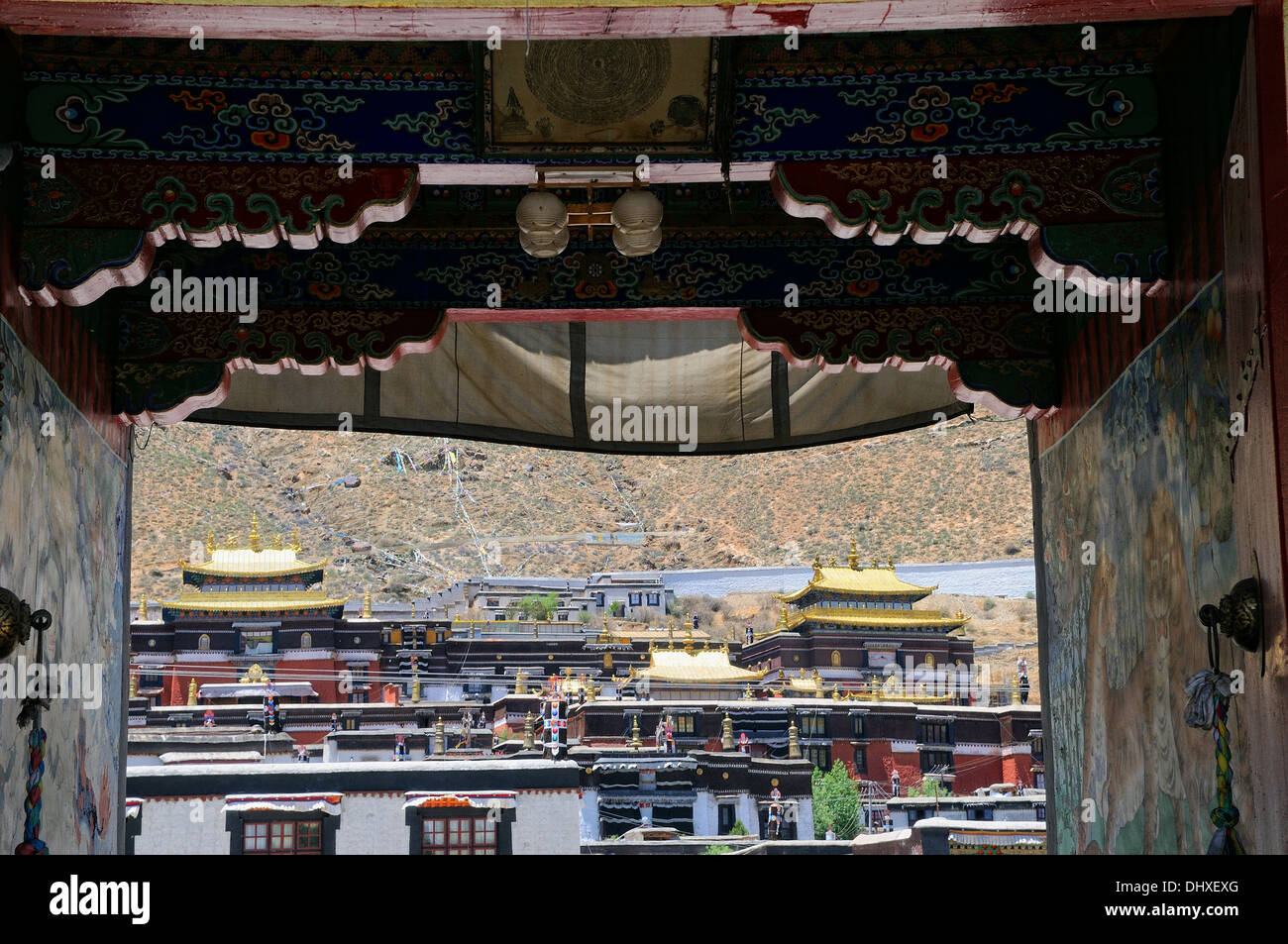 Monastero di Tashilhunpo in Shigatse Tibet Foto Stock
