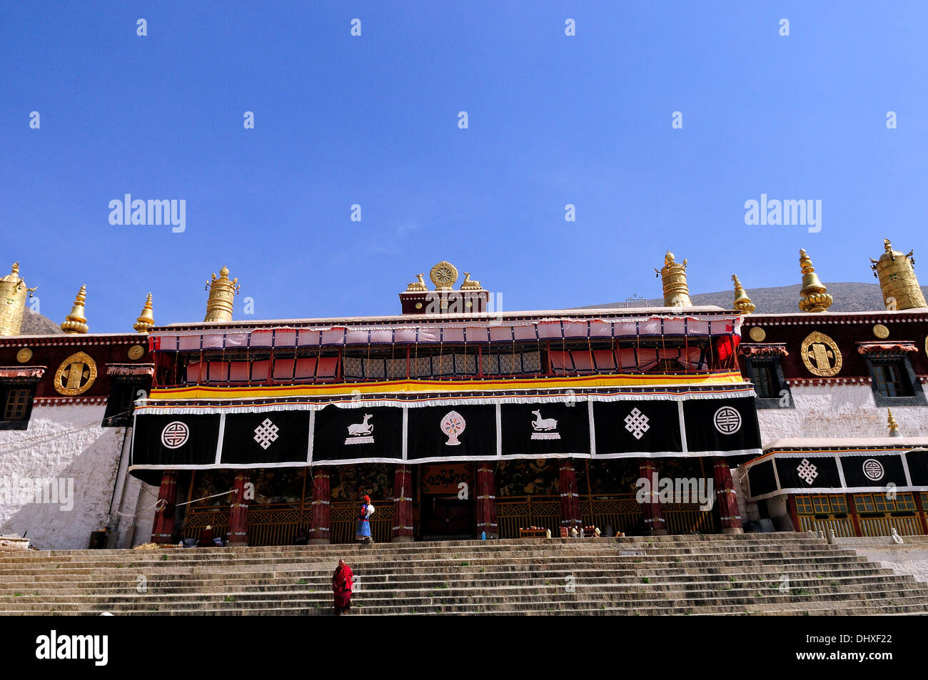 Monastero di Drepung a Lhasa il Tibet Cina Foto Stock
