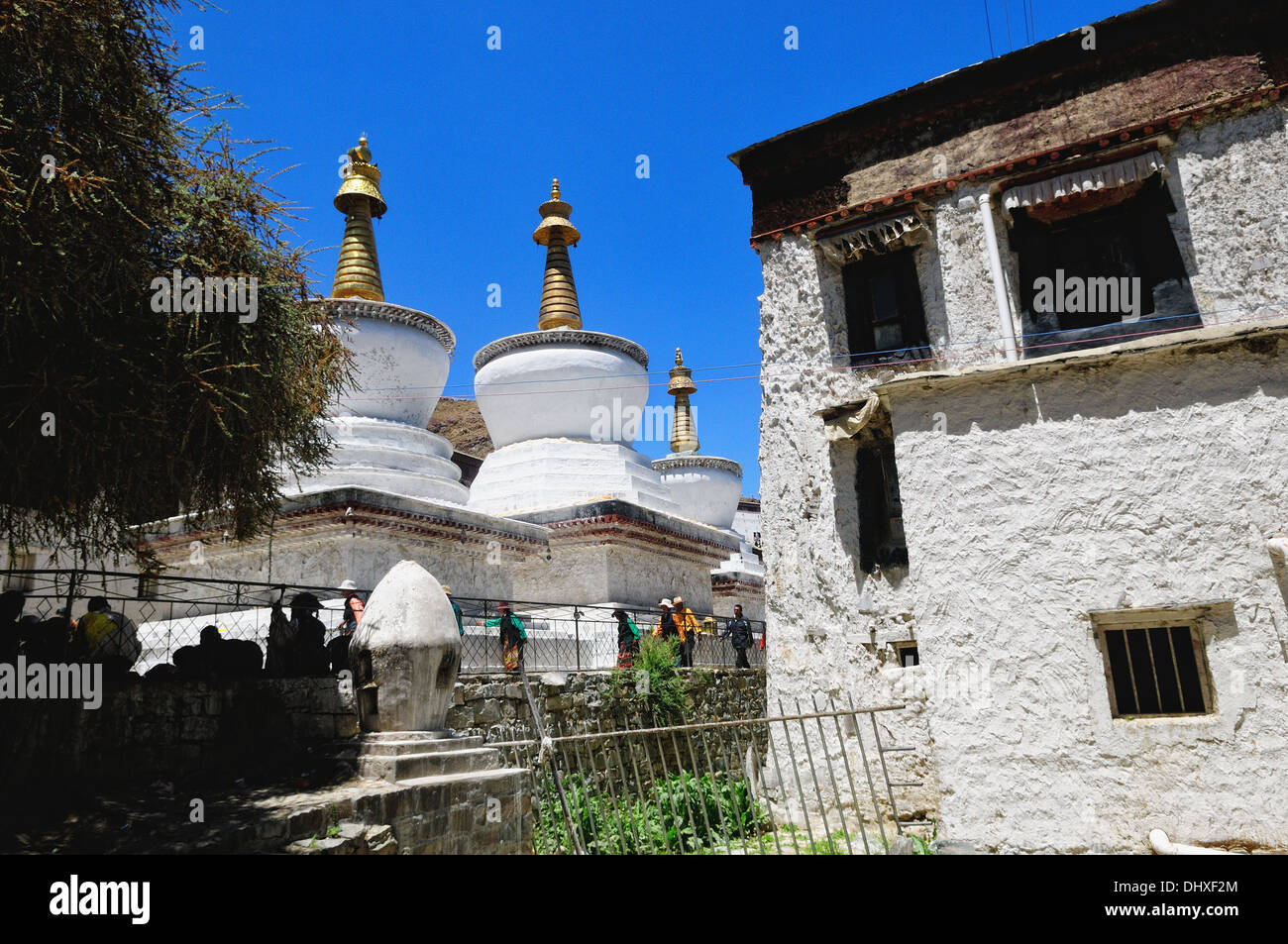 Stupa Monastero Tashilhunpo in Shigatse Tibet Foto Stock