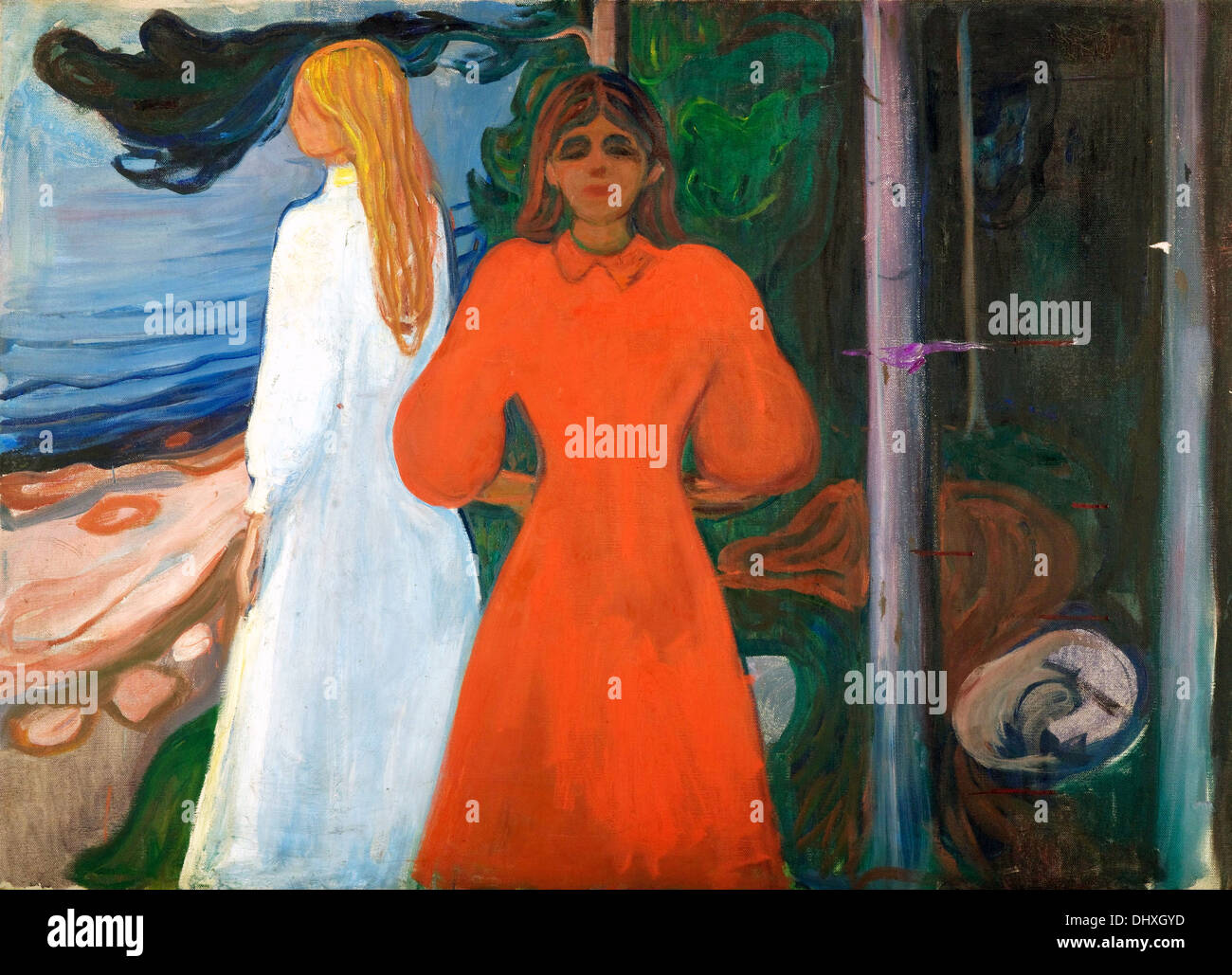 Rosso e Bianco - da Edvard Munch, 1900 Foto Stock