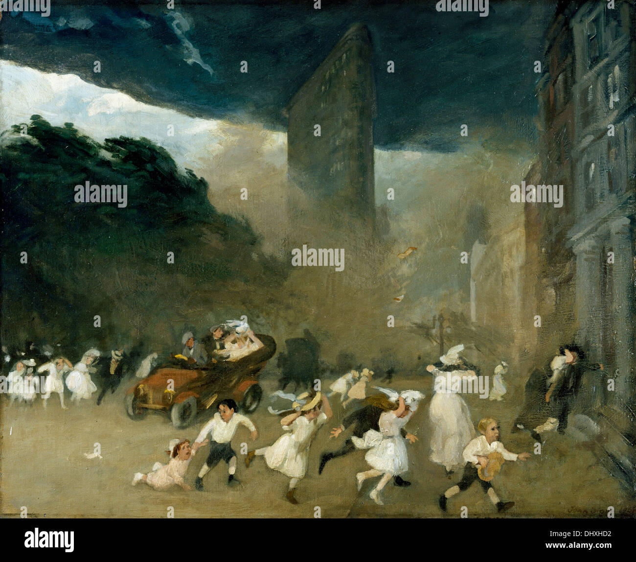 Tempesta di polvere, Fifth Avenue, 1906 - da John Sloan Foto Stock