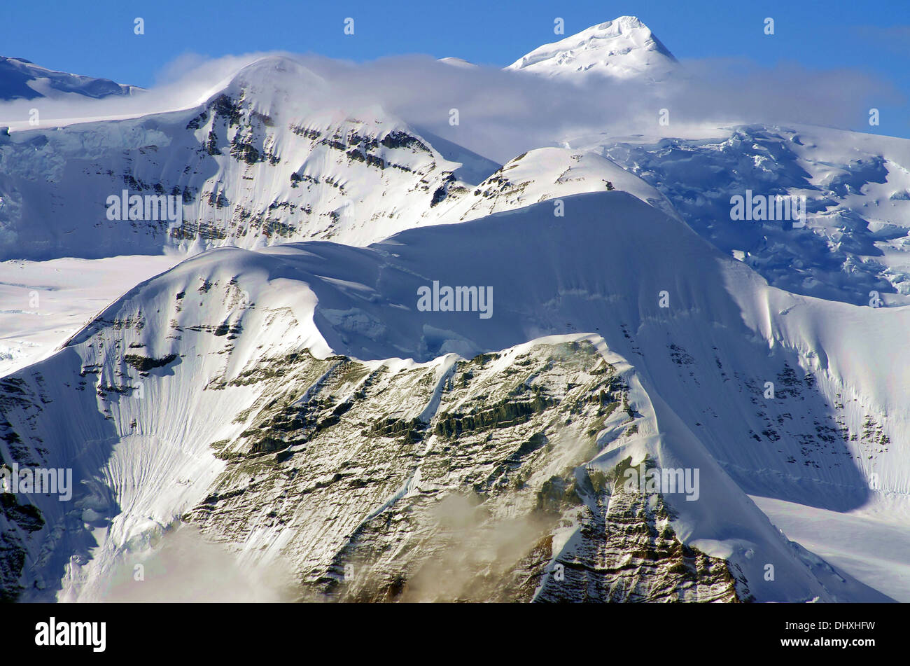 Oltre le cime più alte in Alaska Foto Stock