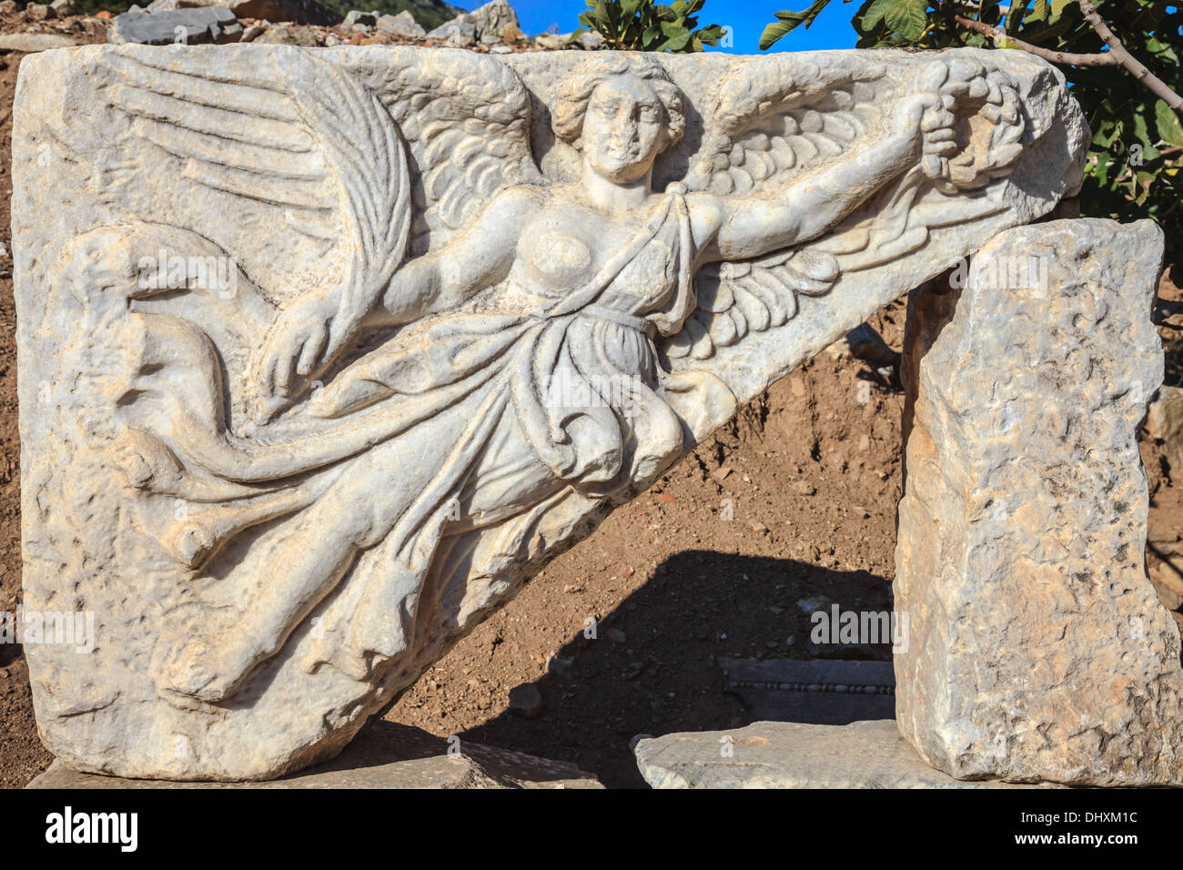 Dea alata nike in Efeso Kusadasi, Turchia Foto Stock