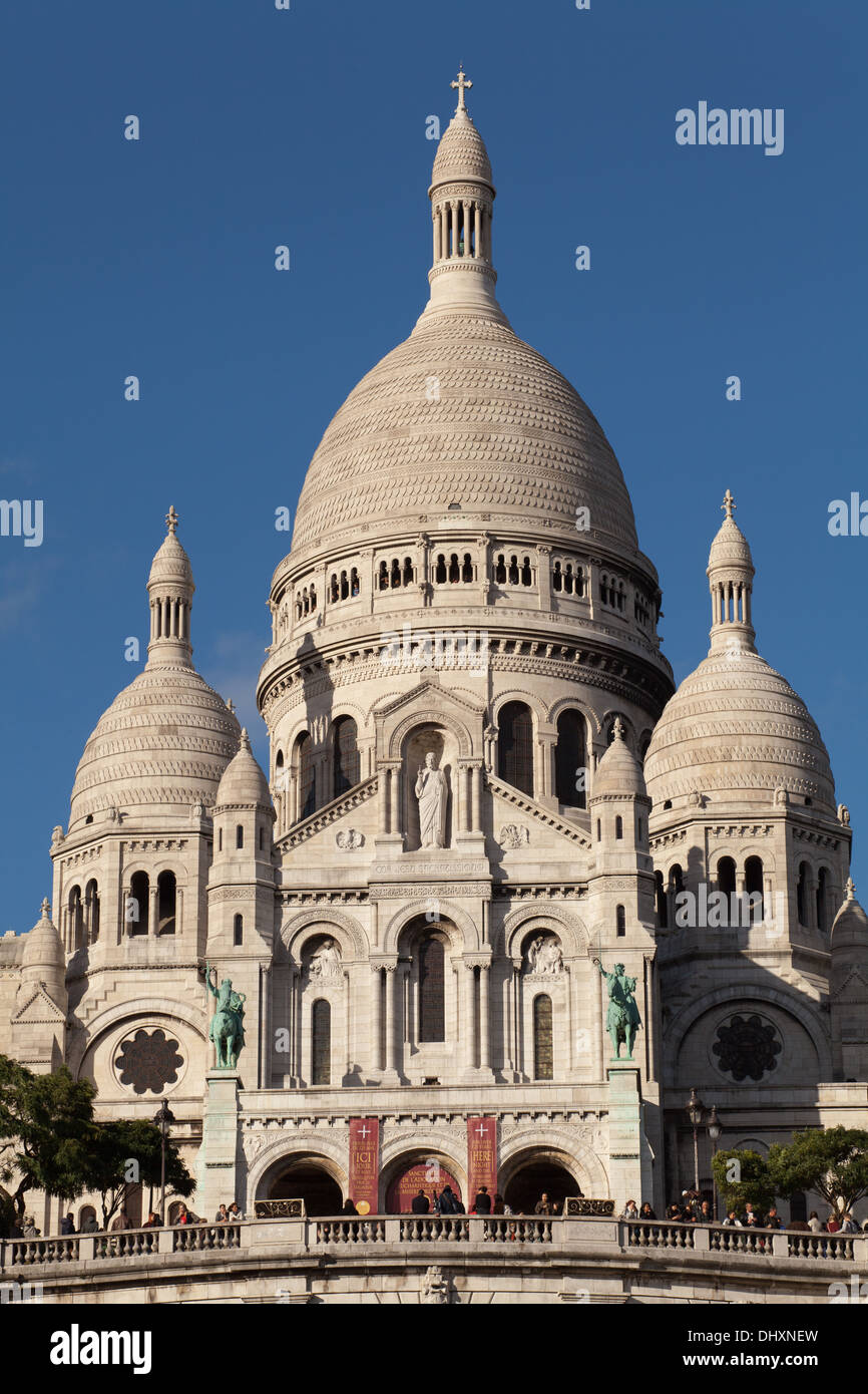 La Basilica del Sacro Cuore di Parigi, Francia. Foto Stock