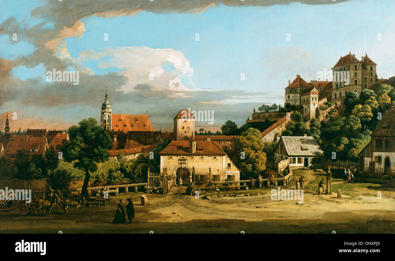 Pirna: La Obertor da Sud - da Bernardo Bellotto, 1760 Foto Stock
