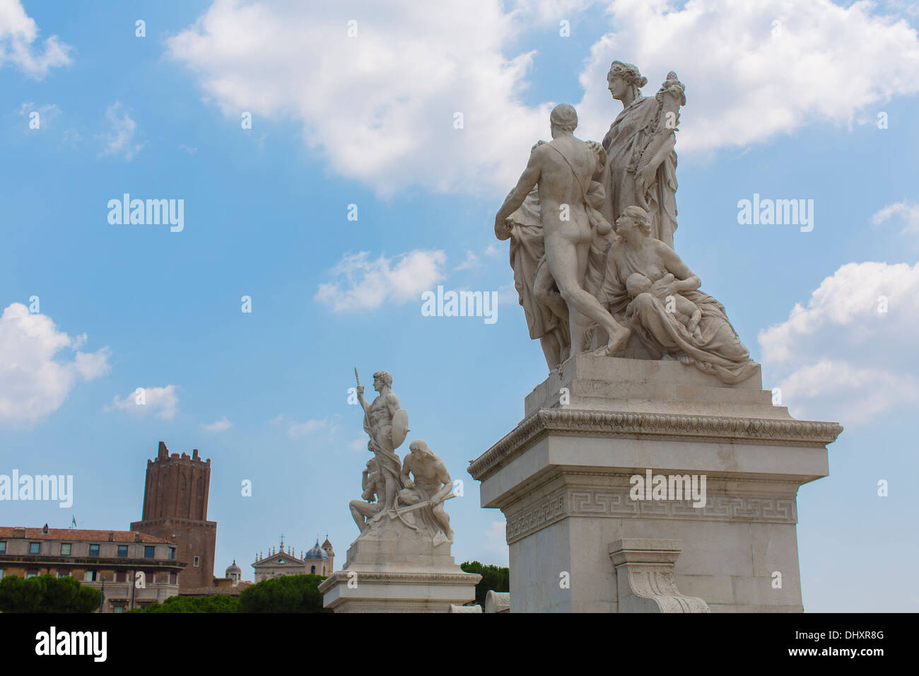 Il Vittoriano in Roma, Italia Foto Stock