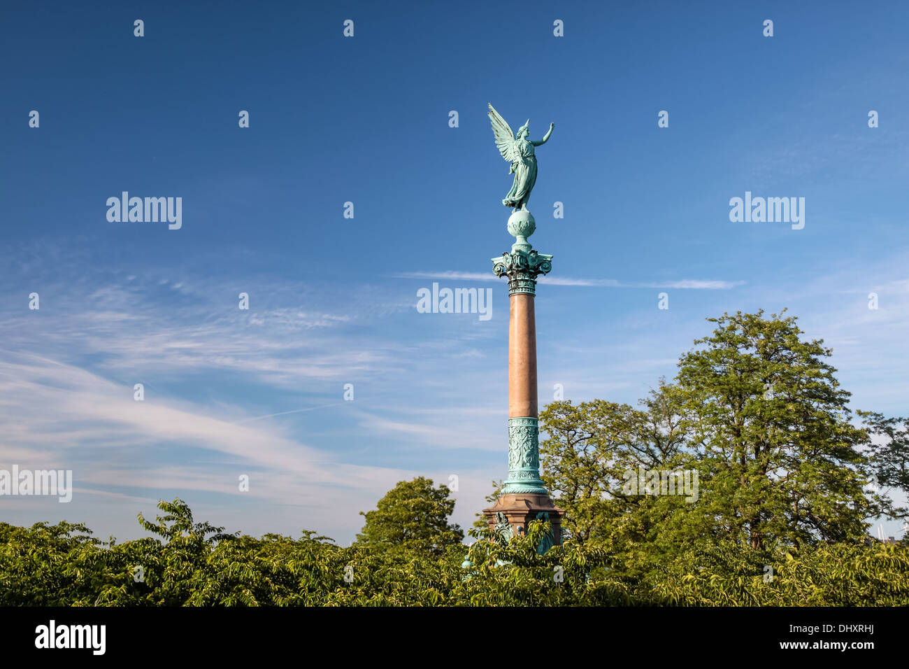 La Colonna della Vittoria, a ricordare la battaglia del mare in Köge Bugt a 1801, Copenhagen, Danimarca Foto Stock