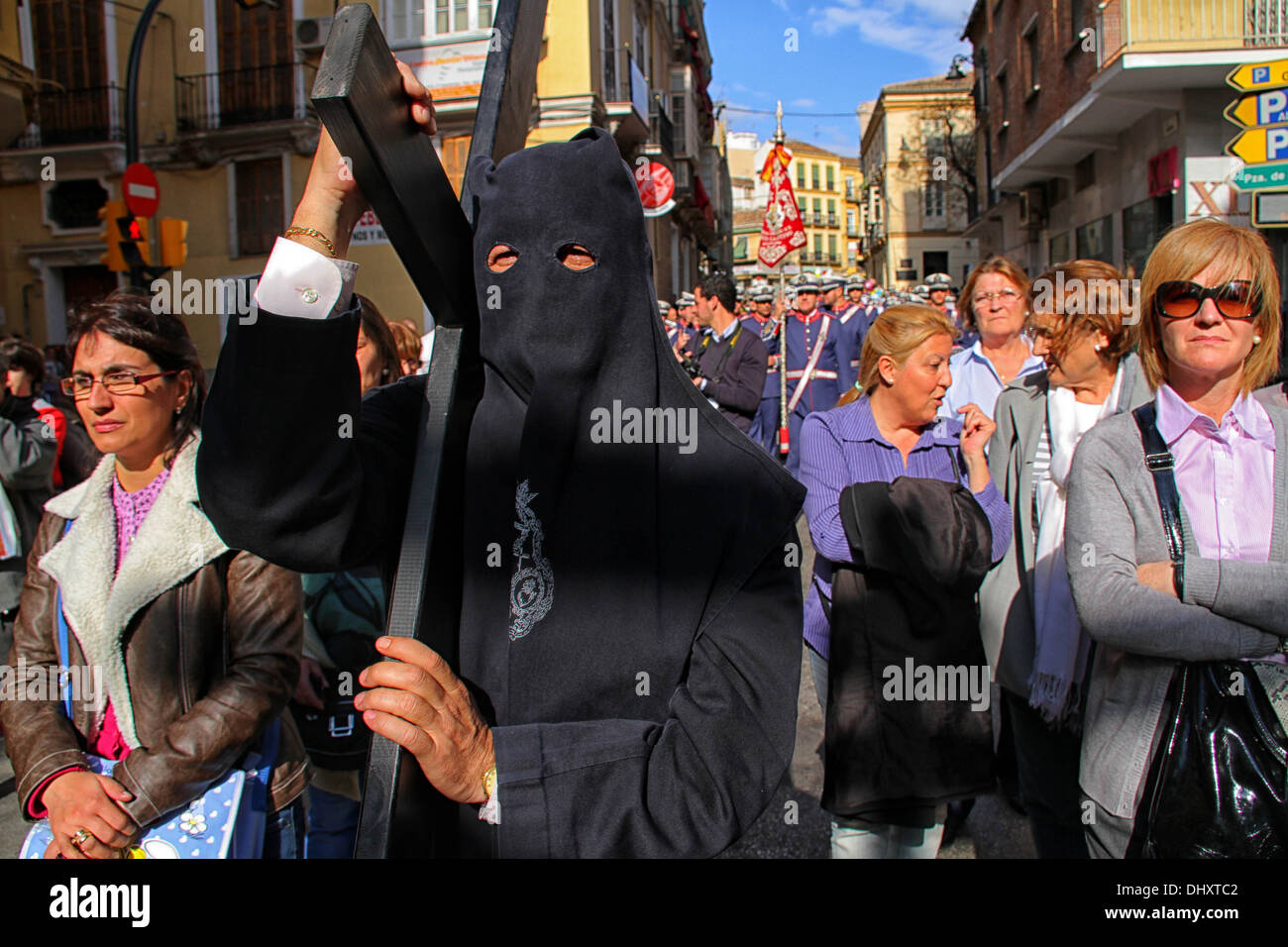 La Settimana Santa ha commemorato nella Spagna meridionale Foto Stock