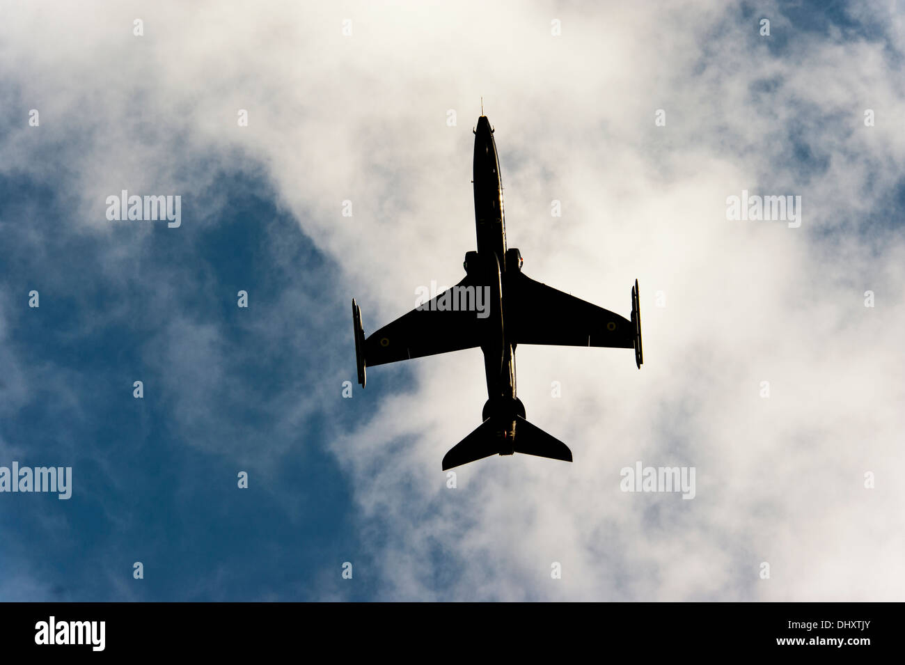 Raf Hawk T2 getto veloce Valley Anglesey North Wales UK Foto Stock