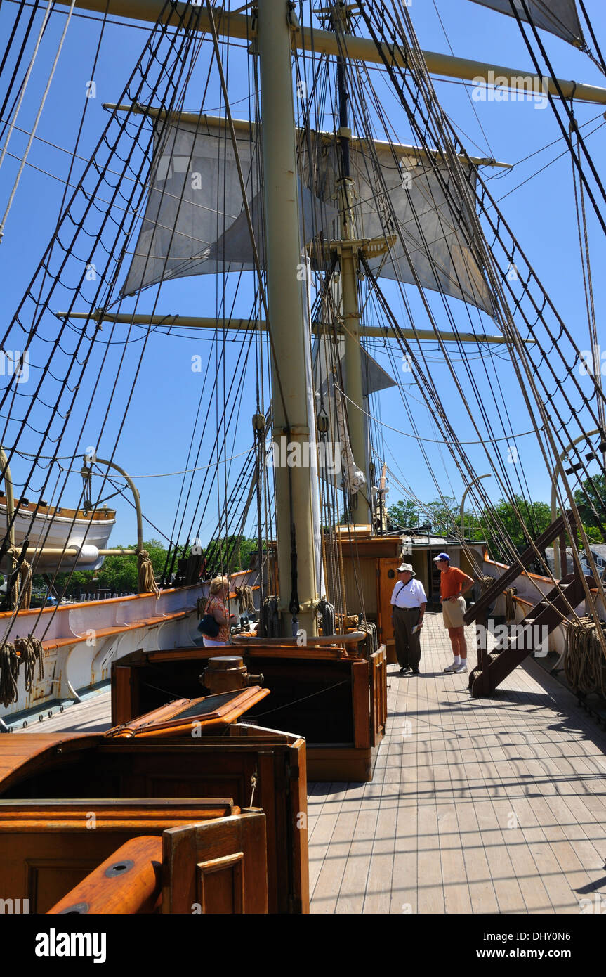 Joseph Conrad veliero, Mystic Seaport, Connecticut, Stati Uniti d'America Foto Stock