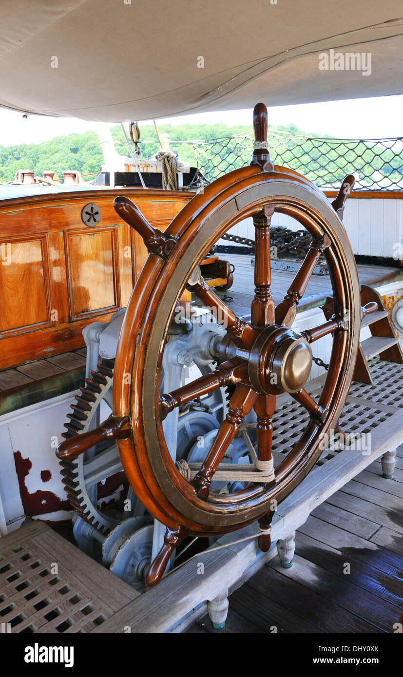 Joseph Conrad veliero, Mystic Seaport, Connecticut, Stati Uniti d'America Foto Stock