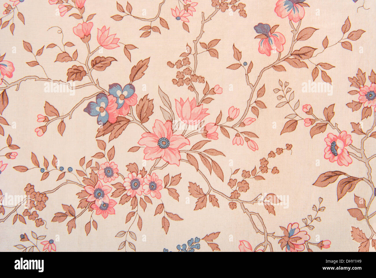 Wallpaper vecchio texture floreali Foto Stock