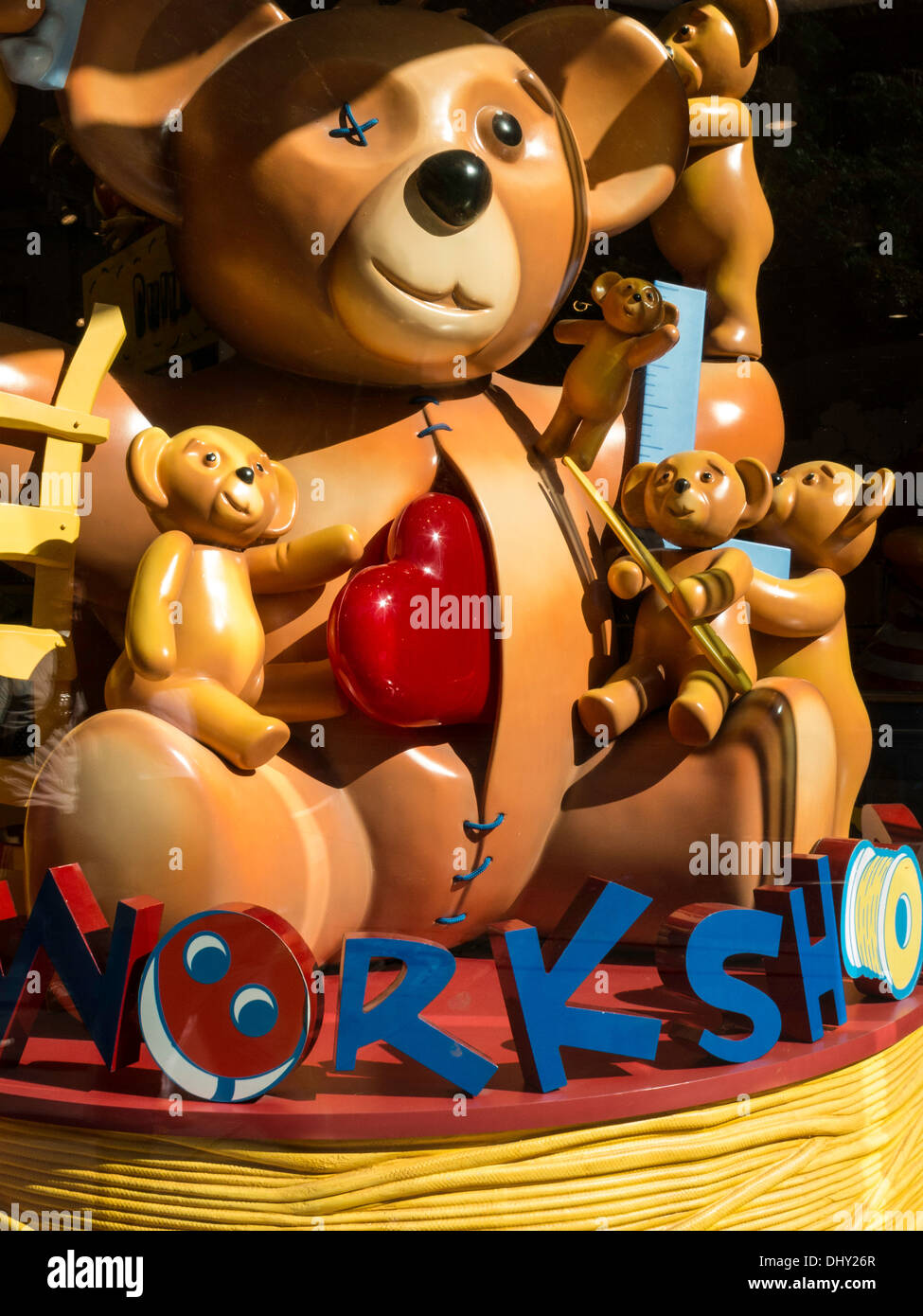 Build-un-Bear Workshop finestra, Fifth Avenue, New York Foto Stock