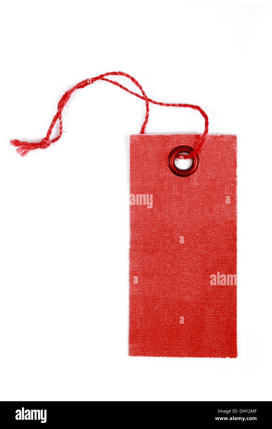 Etichetta della tag isolati su sfondo bianco Foto Stock
