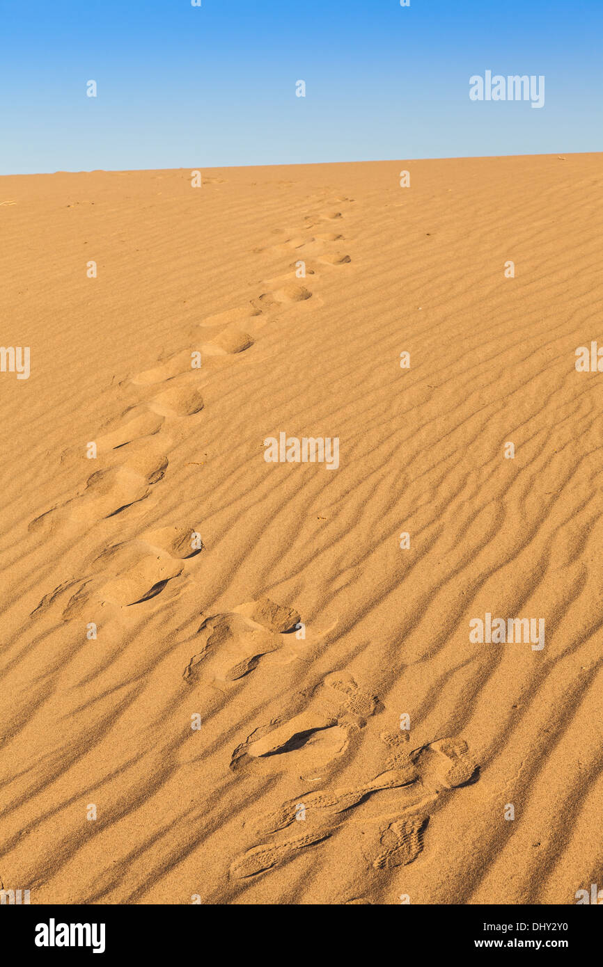 Le dune di sabbia di Mesquite piatto nella Valle della Morte nel deserto - California Foto Stock